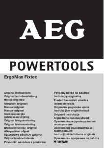 Manual de uso AEG ErgoMax Fixtec Taladradora de percusión