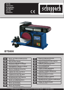 Handleiding Scheppach BTS800 Bandschuurmachine