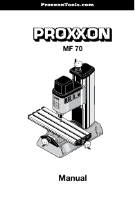 Handleiding Proxxon MF 70 Bovenfrees