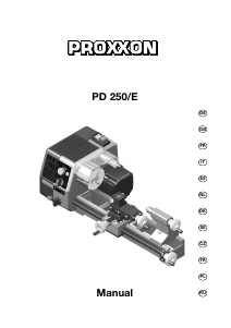 Handleiding Proxxon PD 250/E Draaibank