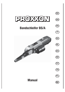 Brugsanvisning Proxxon BS/A Båndsliber