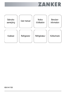 Bedienungsanleitung Zanker KBA14411SB Kühlschrank