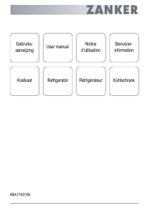 Mode d’emploi Zanker KBA17401SK Réfrigérateur