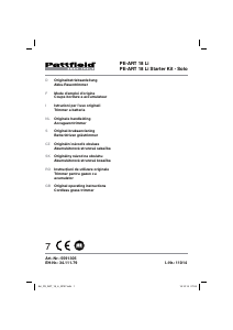 Bedienungsanleitung Pattfield PE-ART 18 Li Rasentrimmer