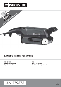 Manual Parkside PBS 900 B2 Belt Sander