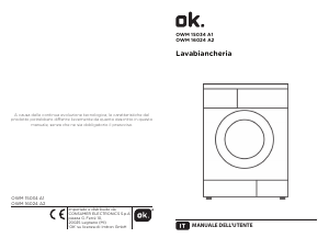 Manuale OK OWM 15034 A1 Lavatrice
