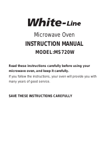 Manual Whiteline MS720W Microwave