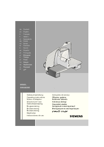 Käyttöohje Siemens MS65500N Siivutuskone
