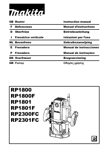 Manuale Makita RP1800 Fresatrice verticale