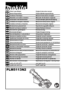 Rokasgrāmata Makita PLM5113N2 Zāles pļāvējs