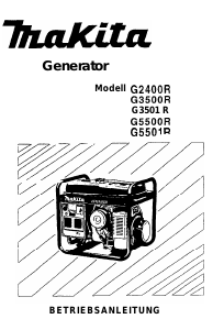 Bedienungsanleitung Makita G3501R Generator