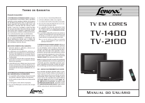 Manual Lenoxx TV-2100 Televisor