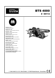 Manual Güde BTS 4000 Belt Sander