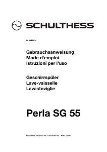 Handleiding Schulthess Perla SG 55 Vaatwasser