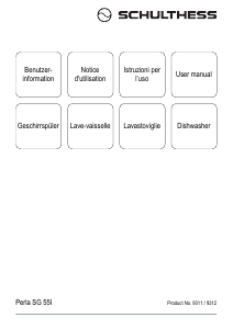 Handleiding Schulthess Perla SG 55i Vaatwasser