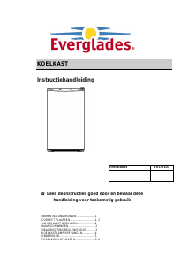 Handleiding Everglades EVCO107 Koelkast