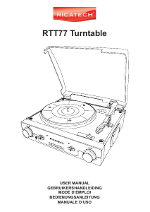 Bedienungsanleitung Ricatech RTT77 Plattenspieler