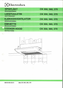 Bruksanvisning Electrolux CK350 Kjøkkenvifte