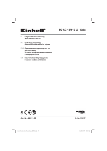 Instrukcja Einhell TC-AG 18/115 Li - Solo Szlifierka kątowa