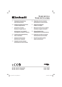 Mode d’emploi Einhell TE-AG 18/115 Li-Solo Meuleuse angulaire