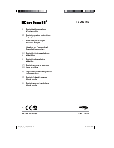 Bedienungsanleitung Einhell TE-AG 115 Winkelschleifer