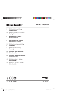 Priručnik Einhell TE-AG 230/2000 Kutna brusilica