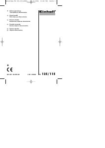 Priručnik Einhell TS 125/115 Kutna brusilica