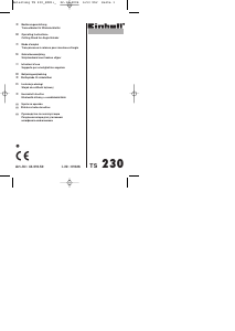 Bruksanvisning Einhell TS 230 Vinkelsliper