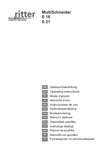 Instrukcja Ritter E 16 Krajalnica