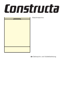 Bedienungsanleitung Constructa CWT12T27 Waschmaschine