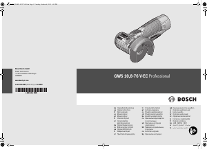 Bedienungsanleitung Bosch GWS 10,8-76 V-EC Professional Winkelschleifer