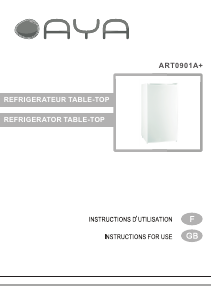 Manual AYA ART0901A+ Fridge-Freezer