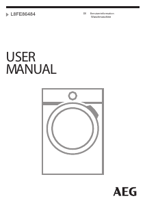 Bedienungsanleitung AEG L8FE86484 Waschmaschine