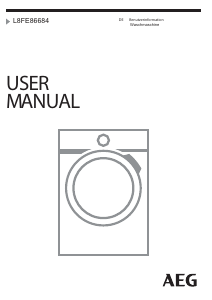 Bedienungsanleitung AEG L8FE86684 Waschmaschine