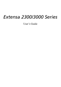 Manual Acer Extensa 3000 Laptop