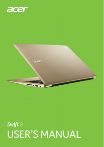 Bruksanvisning Acer SF315-51-518S Swift 3 Bärbar dator