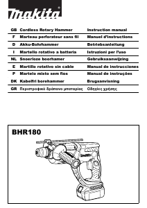 Manual de uso Makita BHR180 Martillo perforador