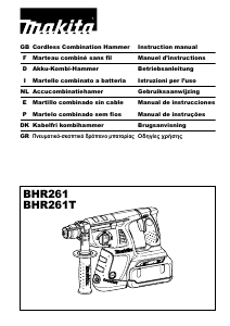 Manual de uso Makita BHR261 Martillo perforador