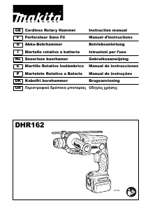 Manual Makita DHR162 Martelo perfurador