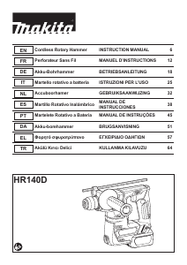 Bedienungsanleitung Makita HR140D Bohrhammer