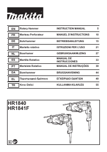 Manual Makita HR1840 Rotary Hammer