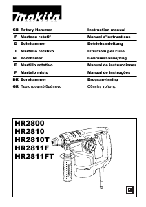 Manual de uso Makita HR2800 Martillo perforador