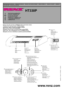 Manuál Renz HT330P Laminovačka