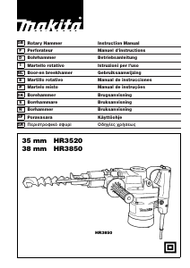 Manual de uso Makita HR3820 Martillo perforador
