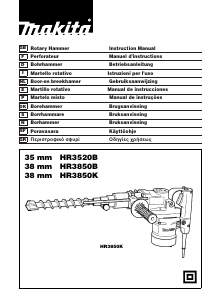 Manual Makita HR3850K Rotary Hammer