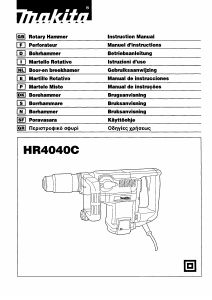 Manual Makita HR4040C Martelo perfurador