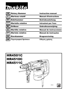 Manual Makita HR4501C Martelo perfurador