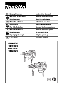 Manual de uso Makita HR5202C Martillo perforador
