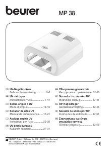 Mode d’emploi Beurer MP 38 Séchoir à ongles