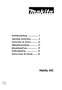 Bedienungsanleitung Makita 443 Staubsauger